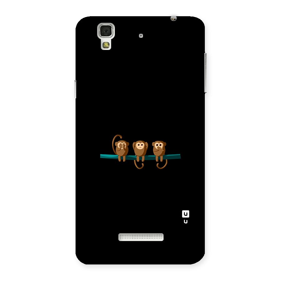 Three Cute Monkeys Back Case for YU Yureka Plus