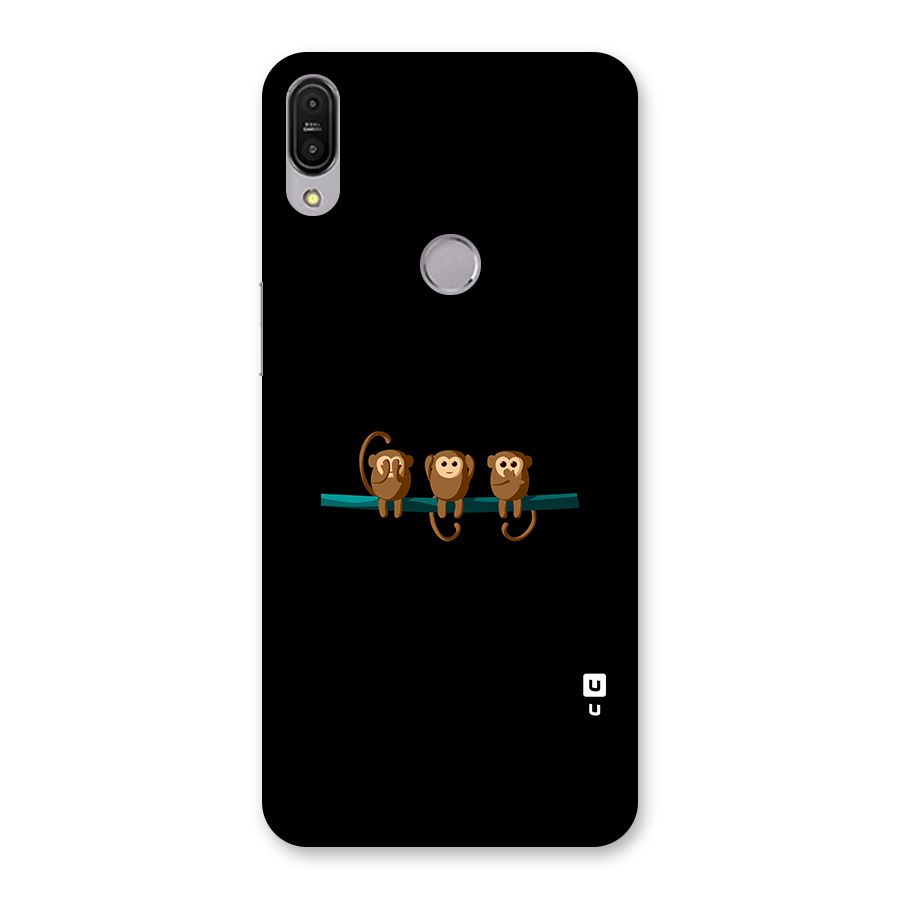 Three Cute Monkeys Back Case for Zenfone Max Pro M1