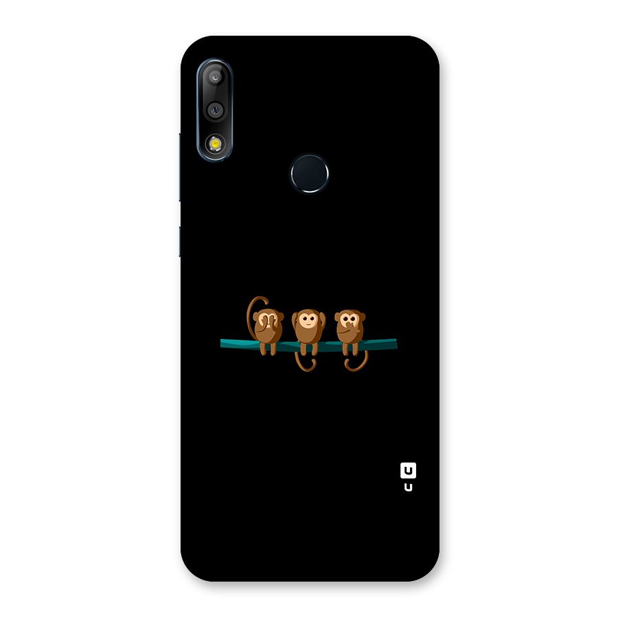 Three Cute Monkeys Back Case for Zenfone Max Pro M2