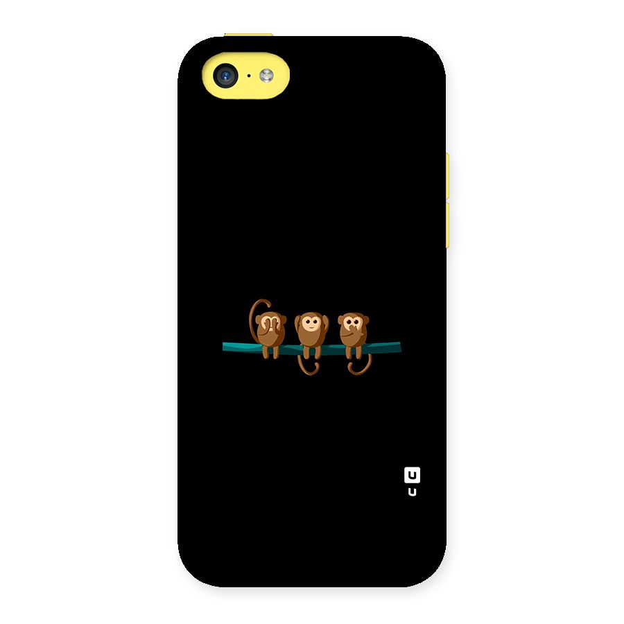 Three Cute Monkeys Back Case for iPhone 5C