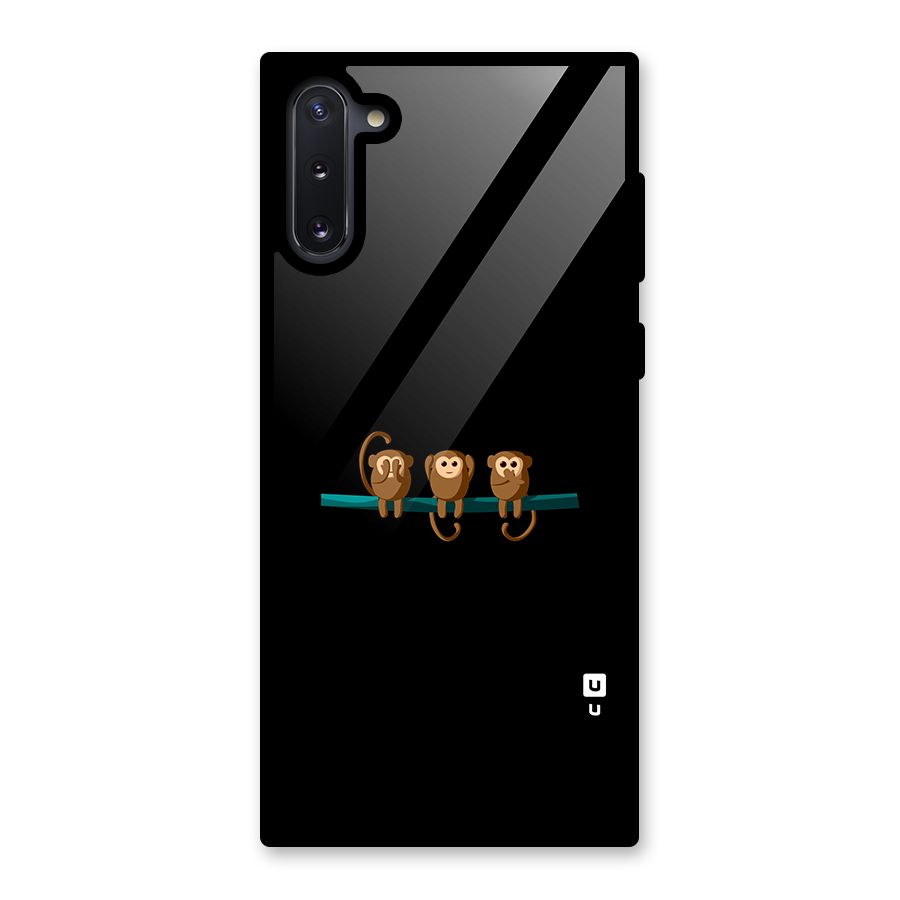 Three Cute Monkeys Glass Back Case for Galaxy Note 10
