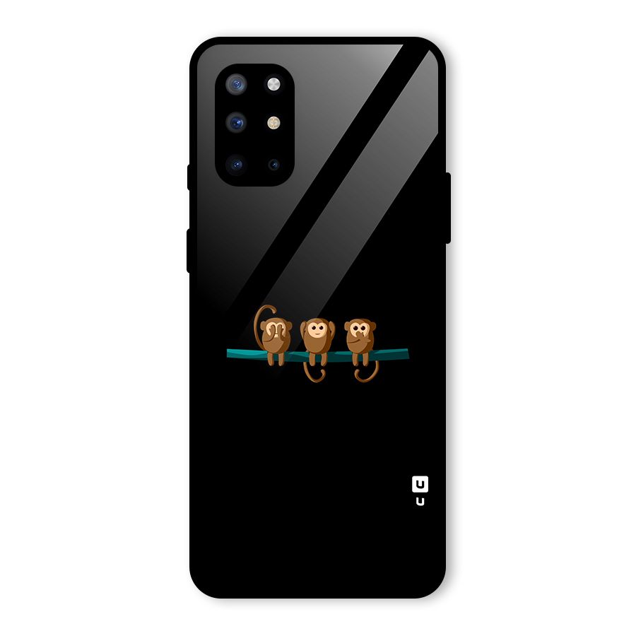 Three Cute Monkeys Glass Back Case for OnePlus 8T