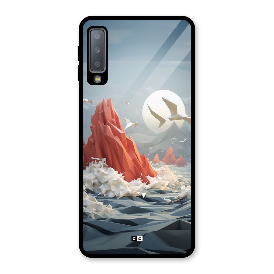 Three Dimension Sea Glass Back Case for Galaxy A7 (2018)