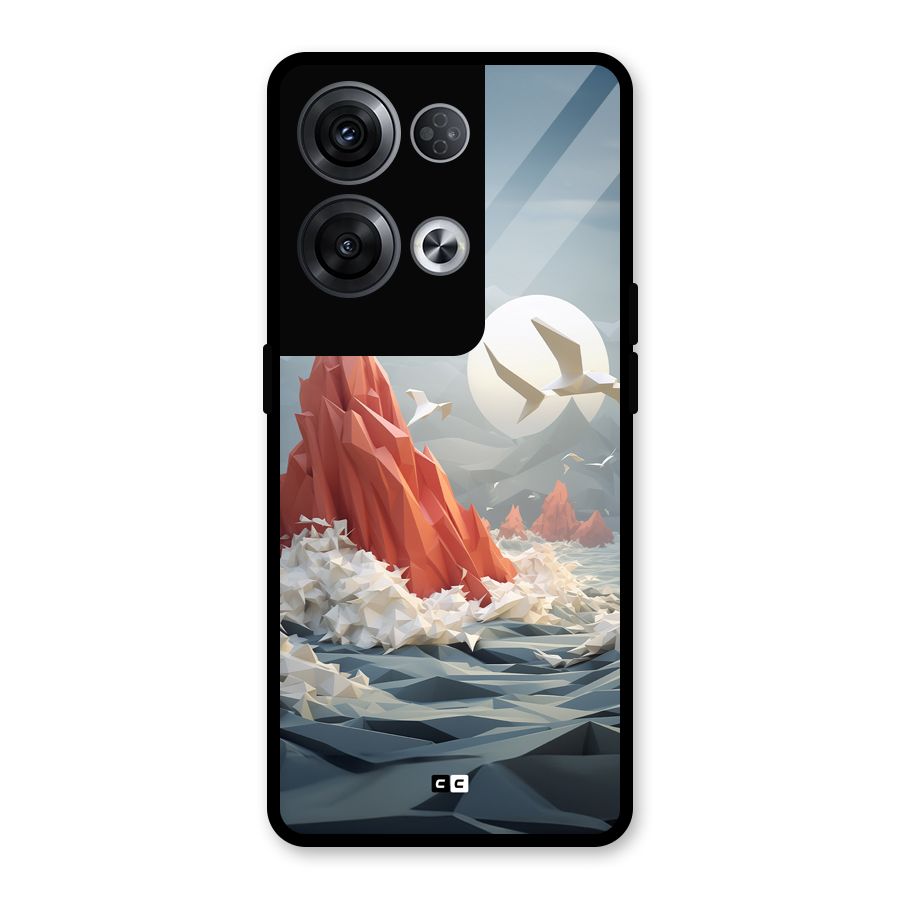 Three Dimension Sea Glass Back Case for Oppo Reno8 Pro 5G