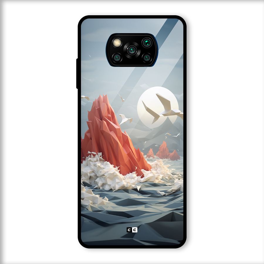 Three Dimension Sea Glass Back Case for Poco X3