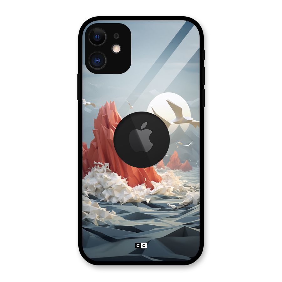 Three Dimension Sea Glass Back Case for iPhone 11 Logo Cut