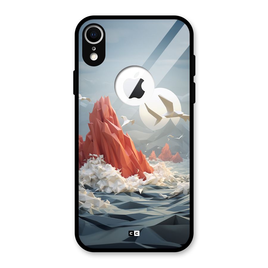 Three Dimension Sea Glass Back Case for iPhone XR Logo Cut