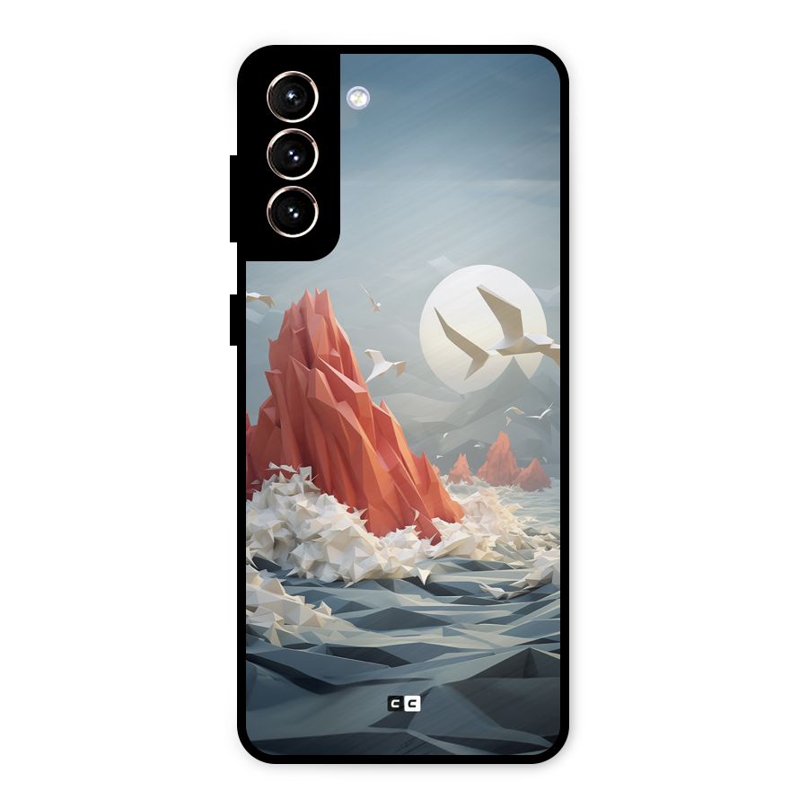 Three Dimension Sea Metal Back Case for Galaxy S21 Plus