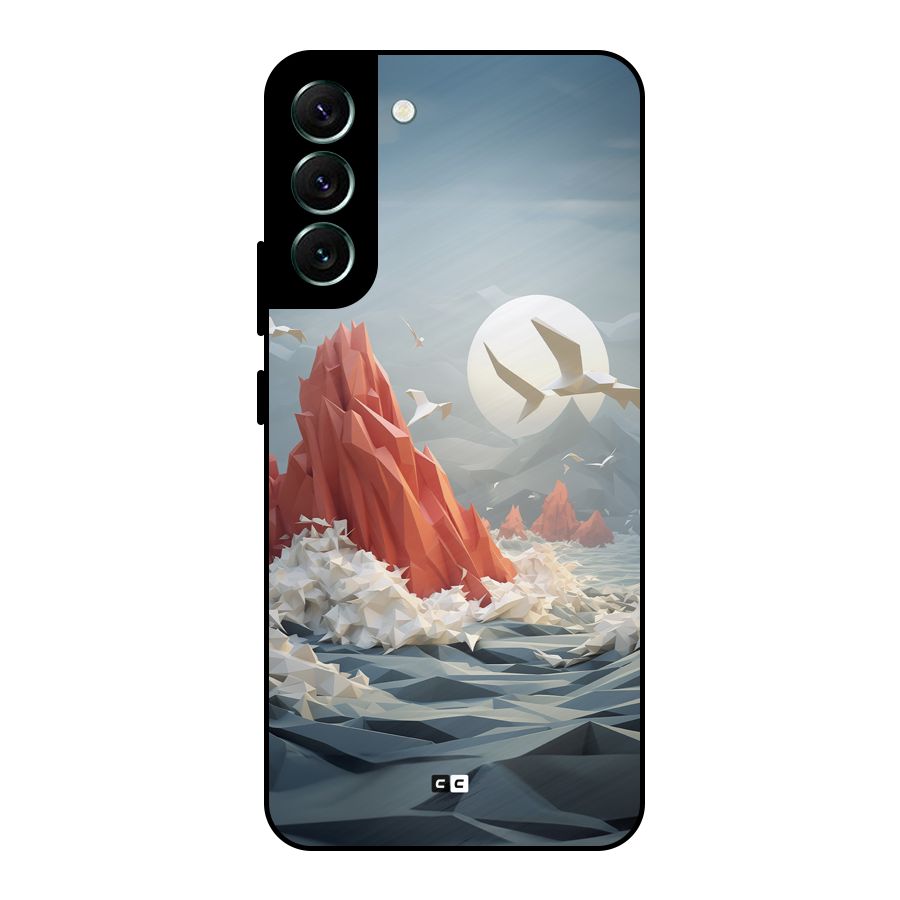 Three Dimension Sea Metal Back Case for Galaxy S22 Plus 5G