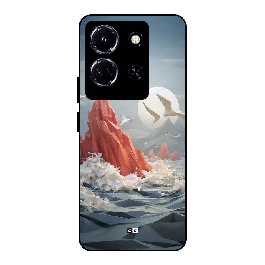 Three Dimension Sea Metal Back Case for Infinix Note 30 5G