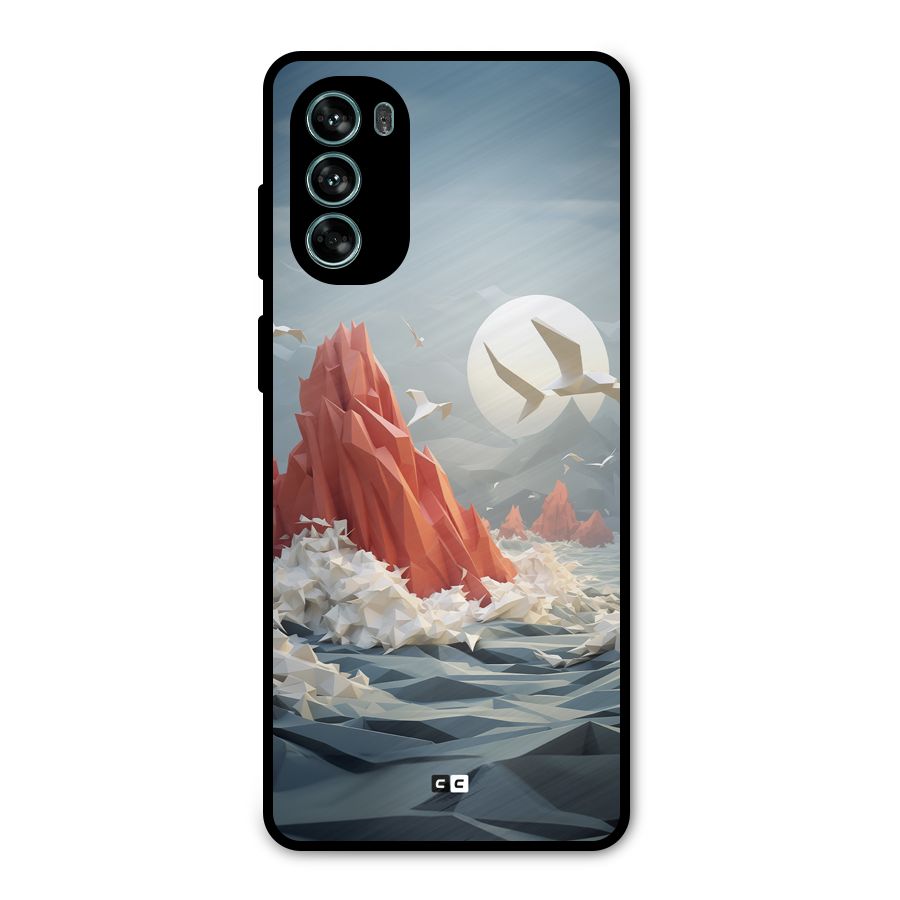 Three Dimension Sea Metal Back Case for Moto G62