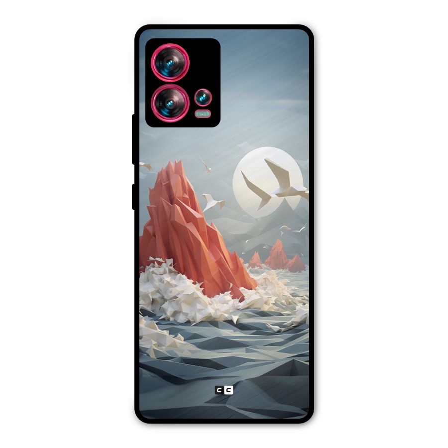 Three Dimension Sea Metal Back Case for Motorola Edge 30 Fusion