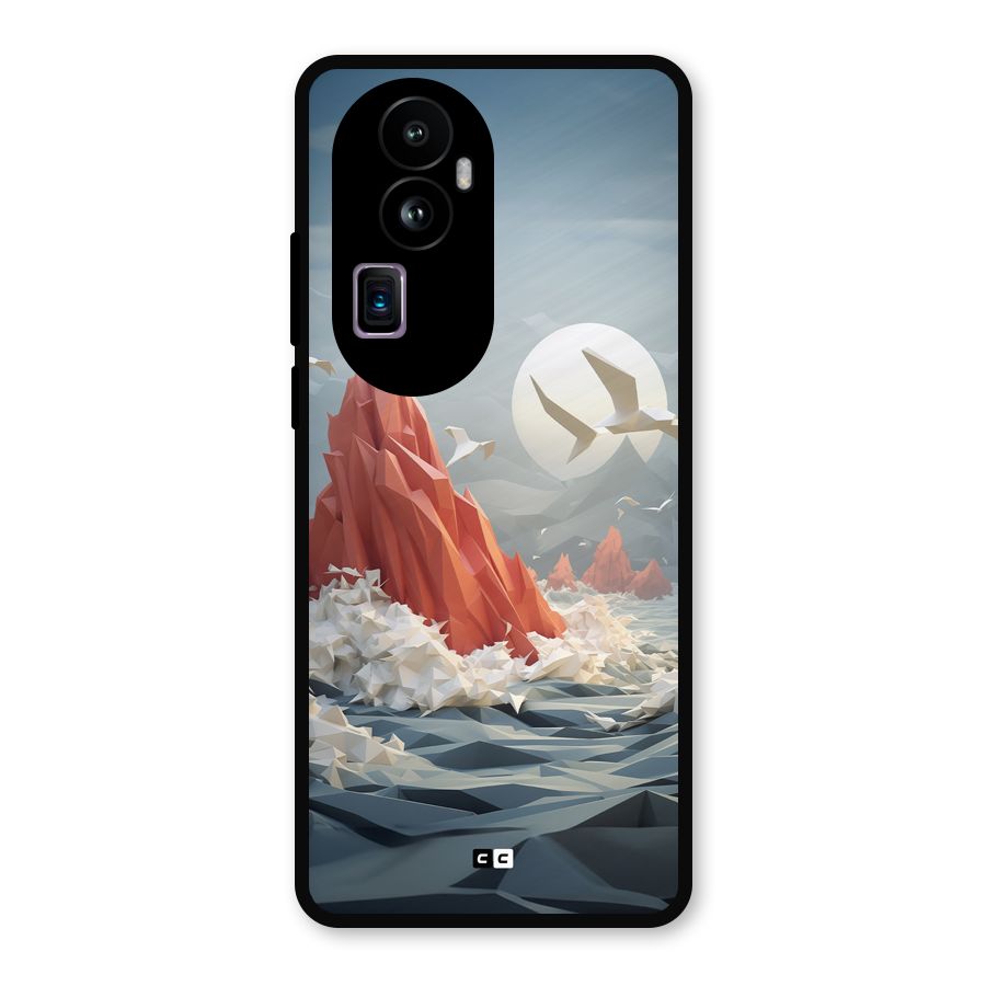 Three Dimension Sea Metal Back Case for Oppo Reno10 Pro Plus
