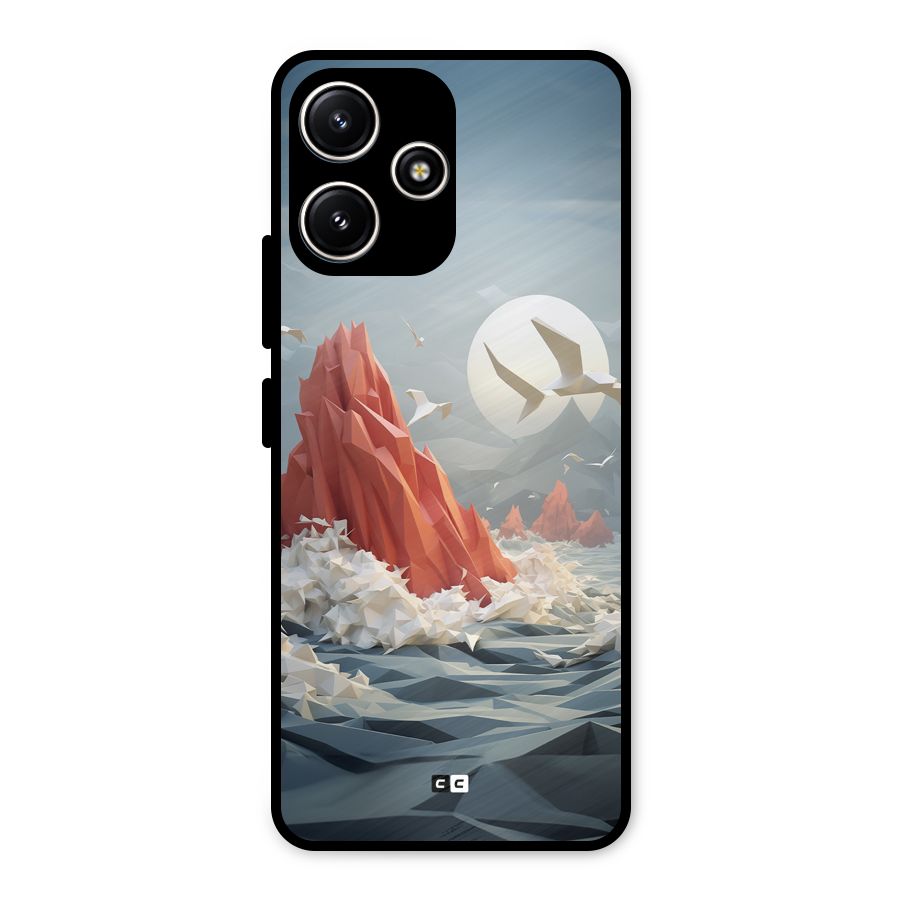 Three Dimension Sea Metal Back Case for Poco M6 Pro