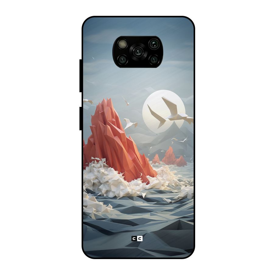 Three Dimension Sea Metal Back Case for Poco X3