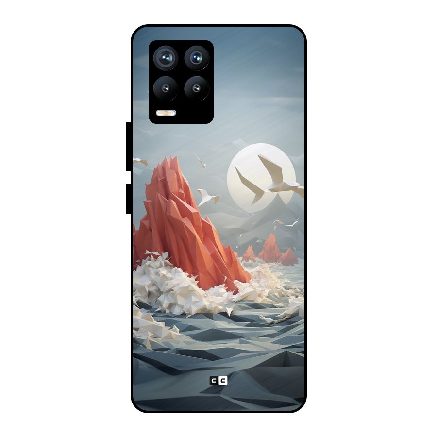 Three Dimension Sea Metal Back Case for Realme 8 Pro