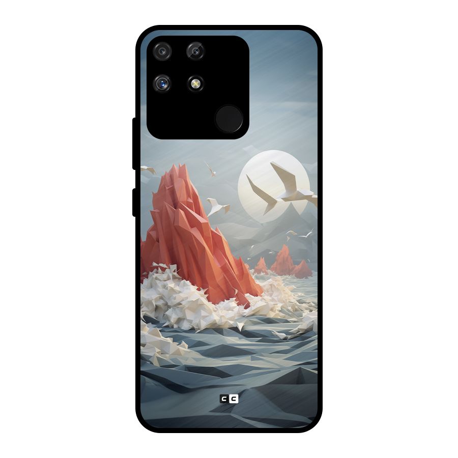 Three Dimension Sea Metal Back Case for Realme Narzo 50A