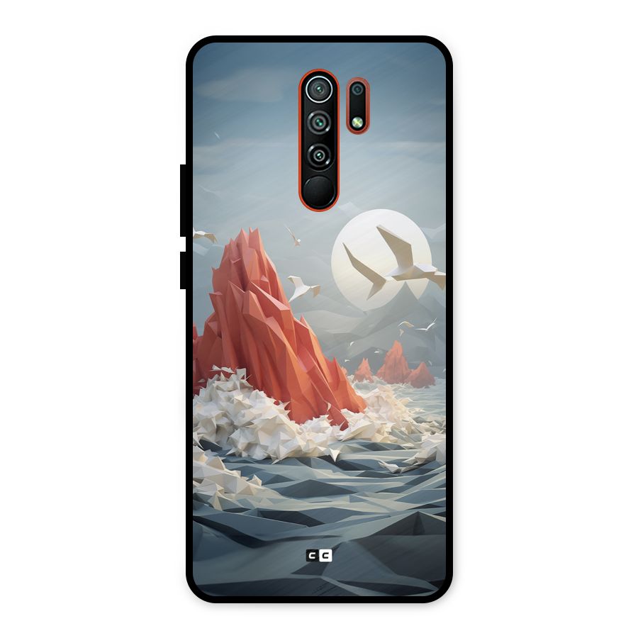 Three Dimension Sea Metal Back Case for Redmi 9 Prime