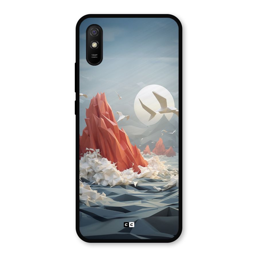 Three Dimension Sea Metal Back Case for Redmi 9i