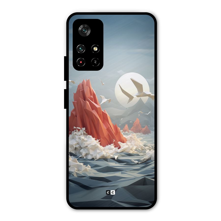 Three Dimension Sea Metal Back Case for Redmi Note 11T 5G