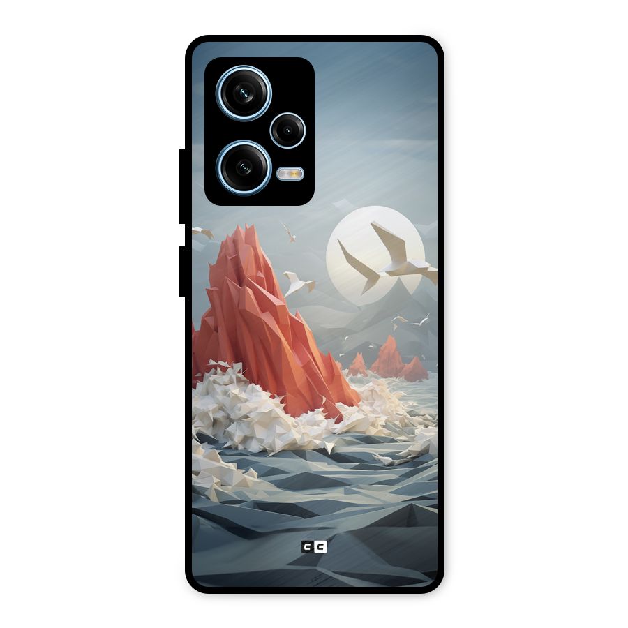 Three Dimension Sea Metal Back Case for Redmi Note 12 Pro