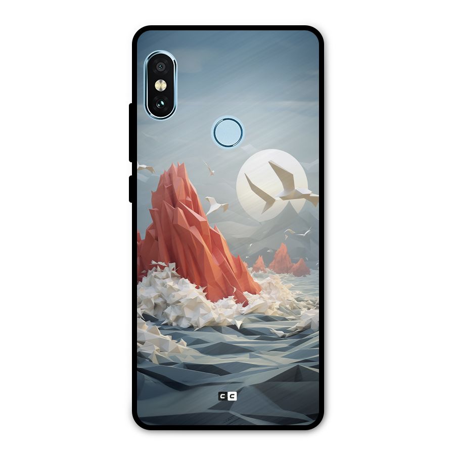 Three Dimension Sea Metal Back Case for Redmi Note 5 Pro