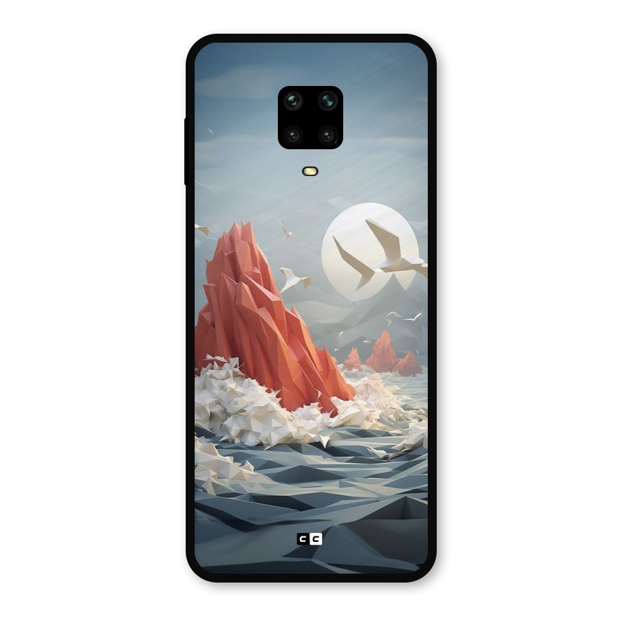 Three Dimension Sea Metal Back Case for Redmi Note 9 Pro