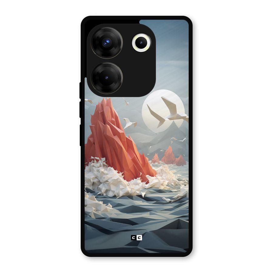 Three Dimension Sea Metal Back Case for Tecno Camon 20 Pro