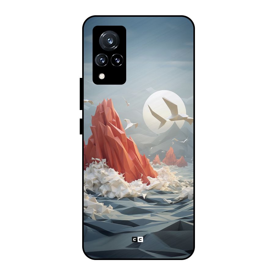 Three Dimension Sea Metal Back Case for Vivo V21 5G