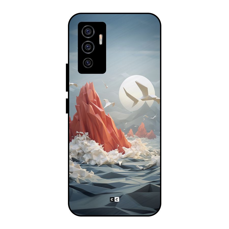Three Dimension Sea Metal Back Case for Vivo V23e