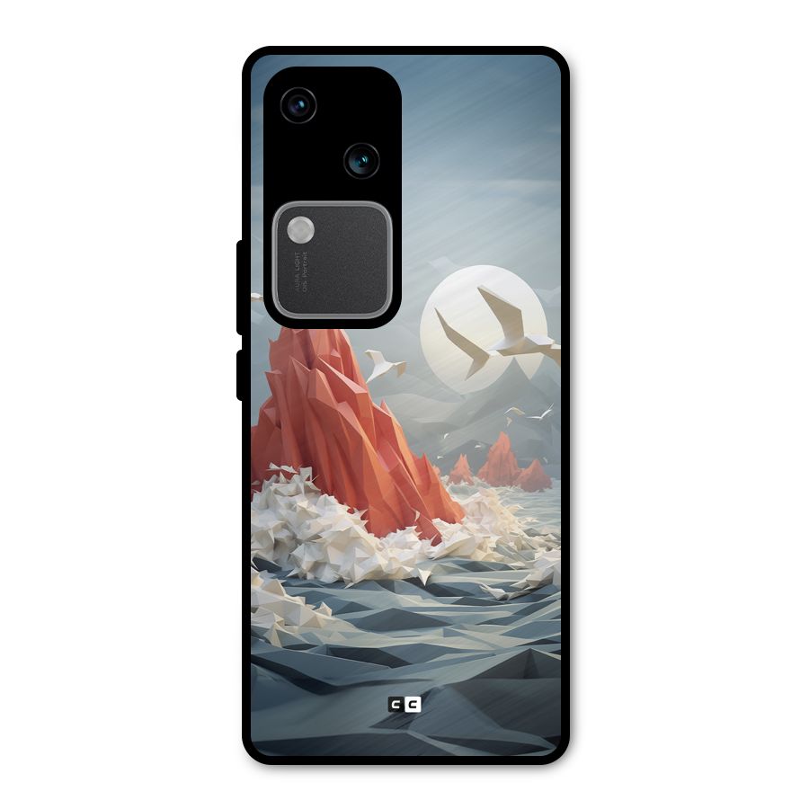 Three Dimension Sea Metal Back Case for Vivo V30 Pro