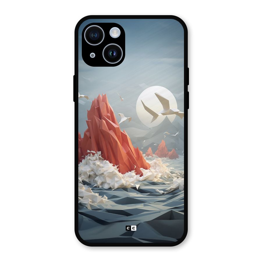 Three Dimension Sea Metal Back Case for iPhone 14