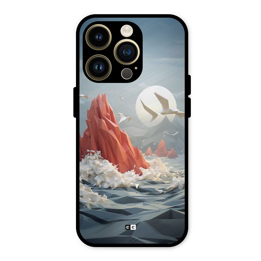 Three Dimension Sea Metal Back Case for iPhone 14 Pro