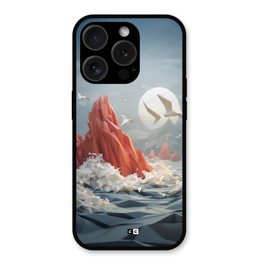 Three Dimension Sea Metal Back Case for iPhone 15 Pro