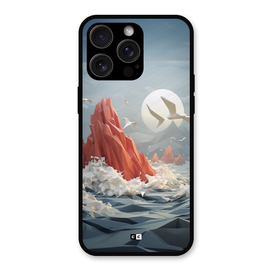 Three Dimension Sea Metal Back Case for iPhone 15 Pro Max