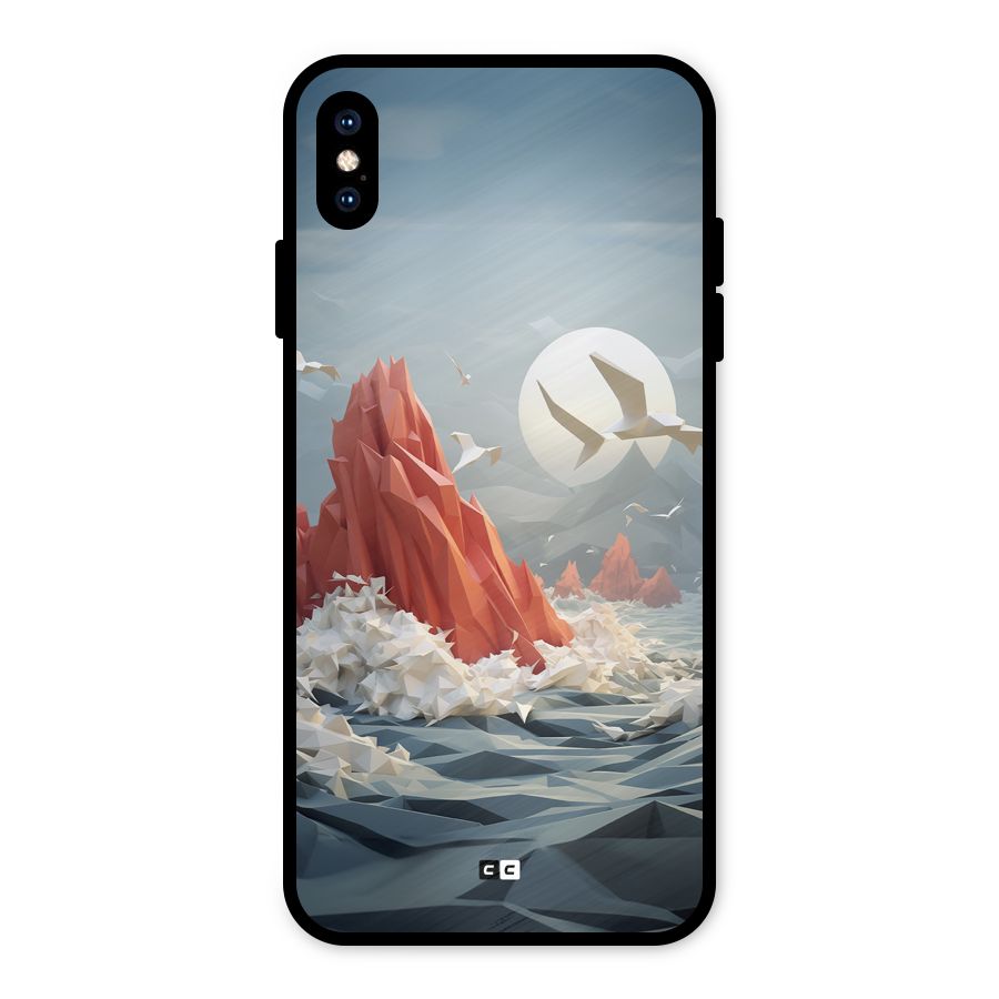 Three Dimension Sea Metal Back Case for iPhone XS Max
