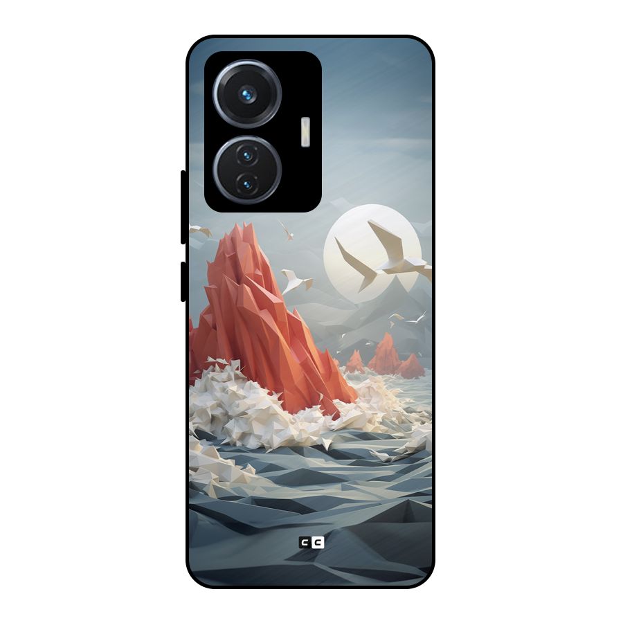 Three Dimension Sea Metal Back Case for iQOO Z6 44W