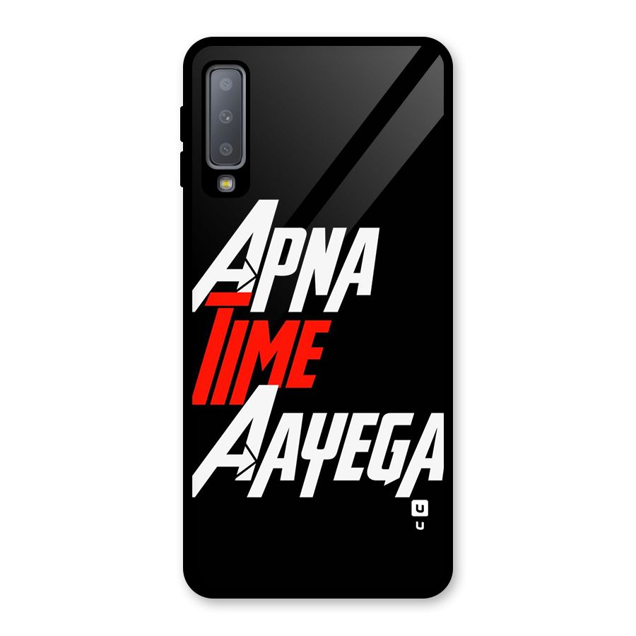 Time Aayega Glass Back Case for Galaxy A7 (2018)