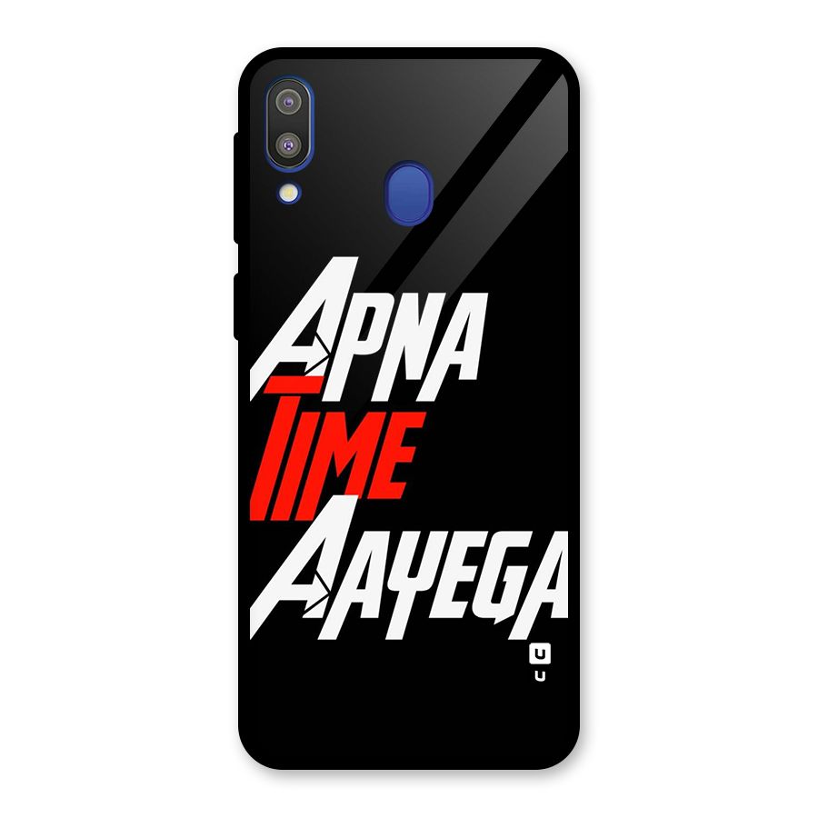 Time Aayega Glass Back Case for Galaxy M20