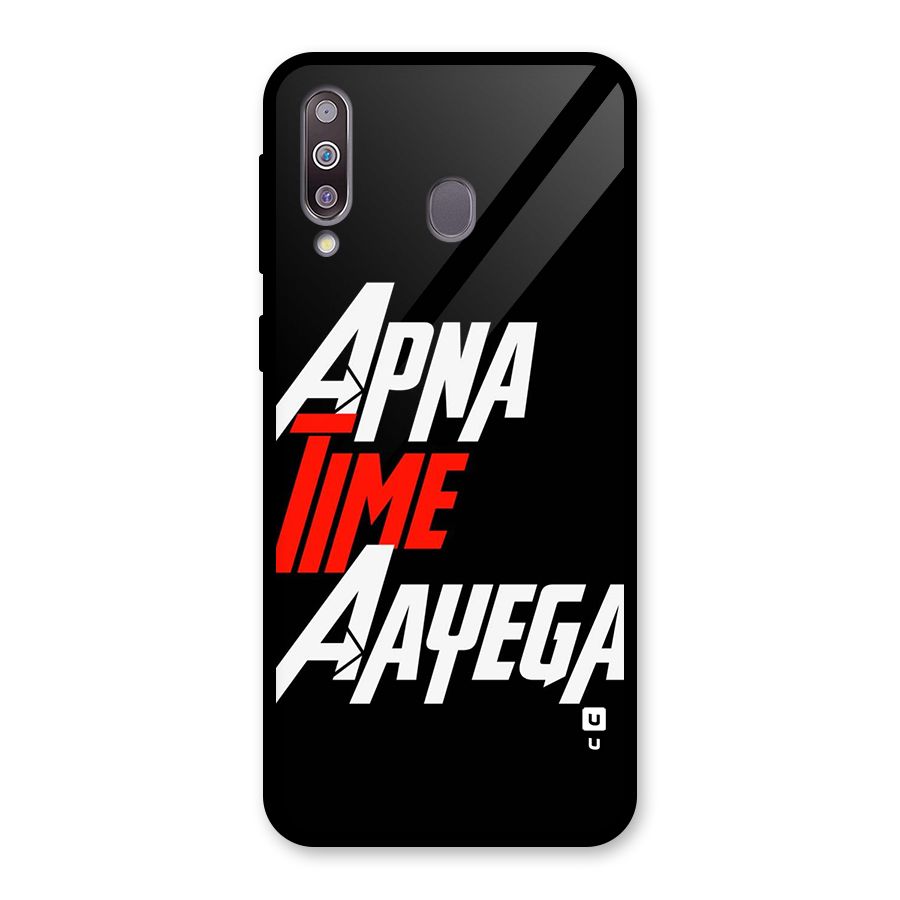 Time Aayega Glass Back Case for Galaxy M30