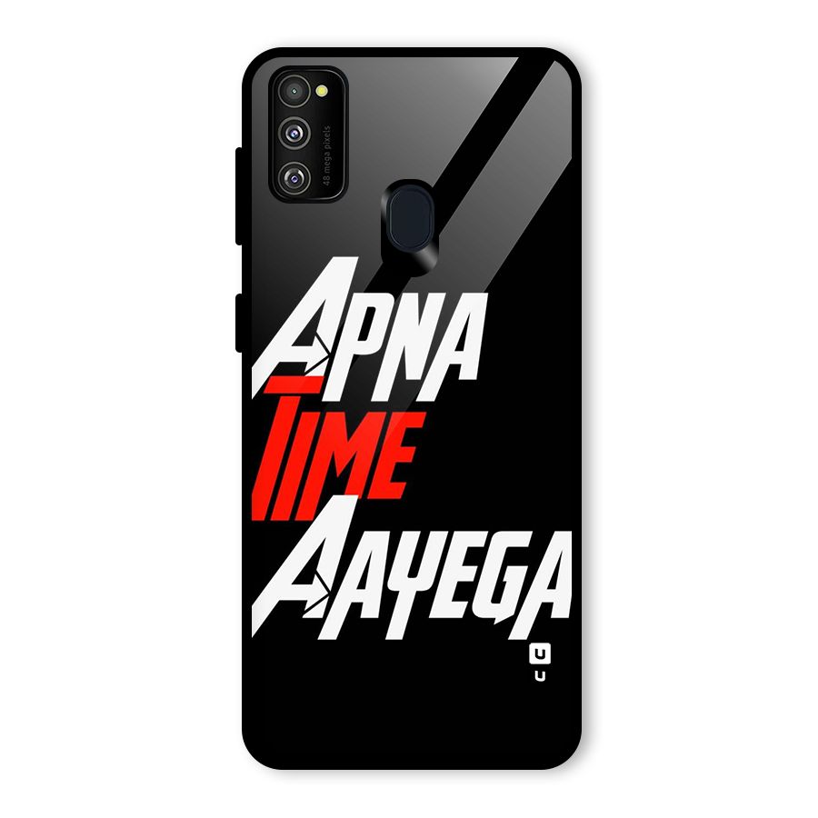 Time Aayega Glass Back Case for Galaxy M30s