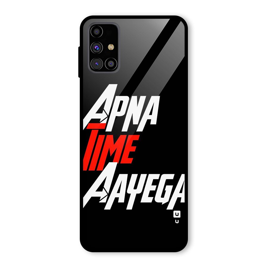Time Aayega Glass Back Case for Galaxy M31s