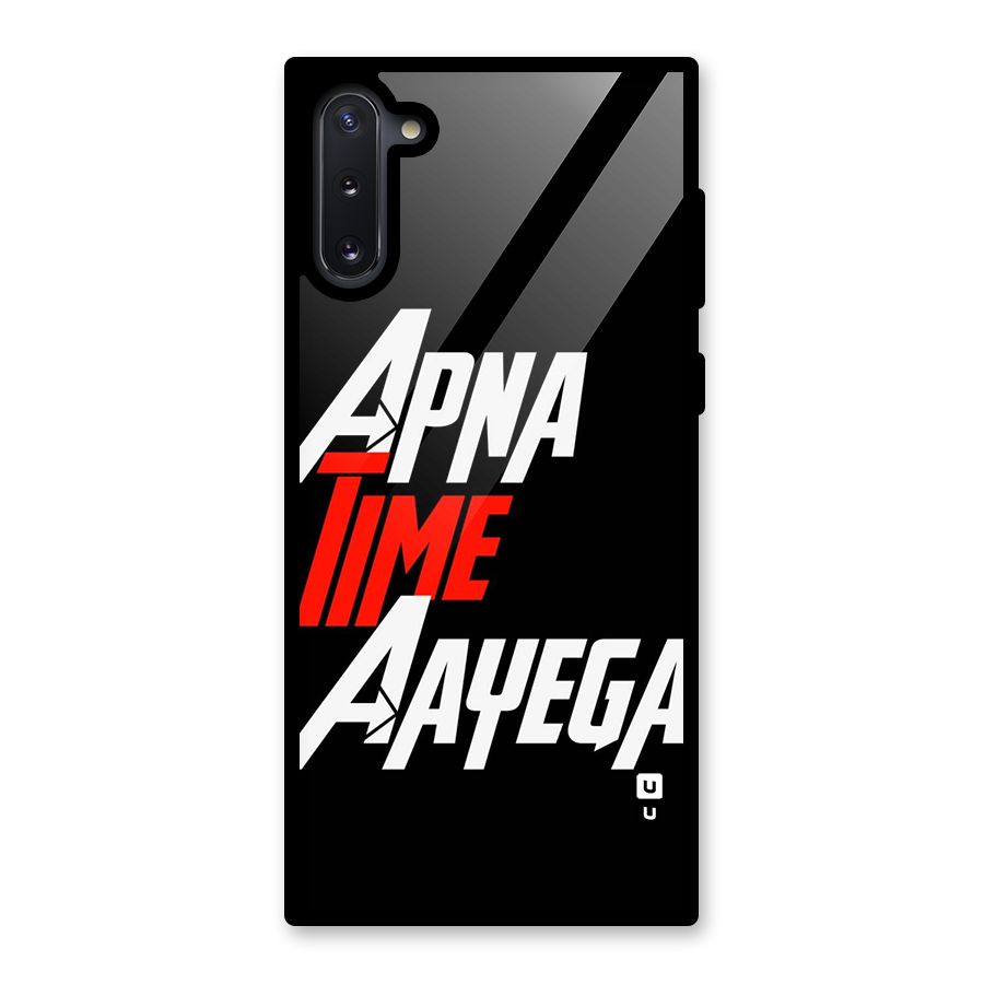 Time Aayega Glass Back Case for Galaxy Note 10