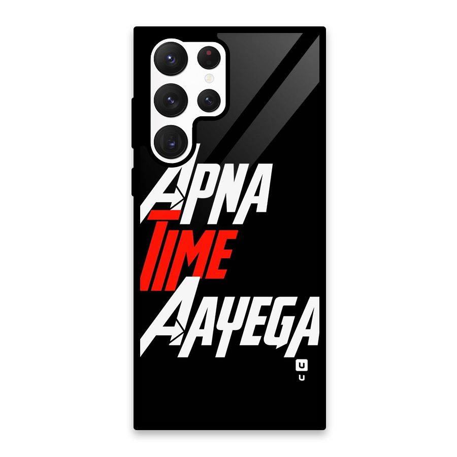 Time Aayega Glass Back Case for Galaxy S22 Ultra 5G