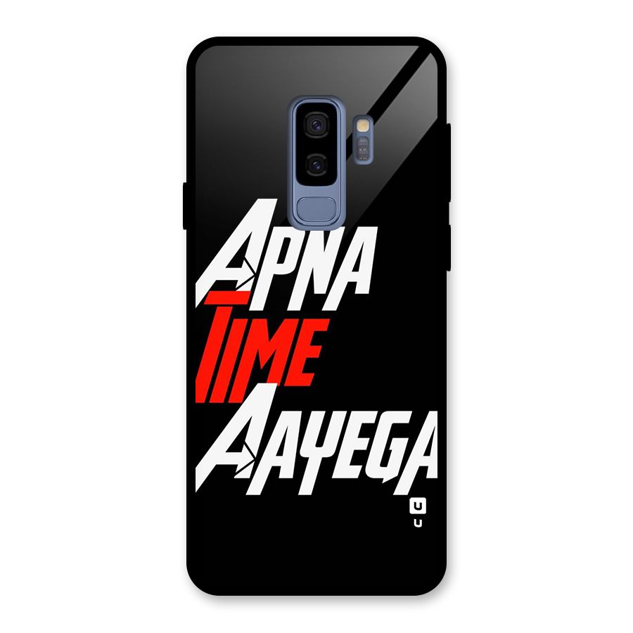 Time Aayega Glass Back Case for Galaxy S9 Plus