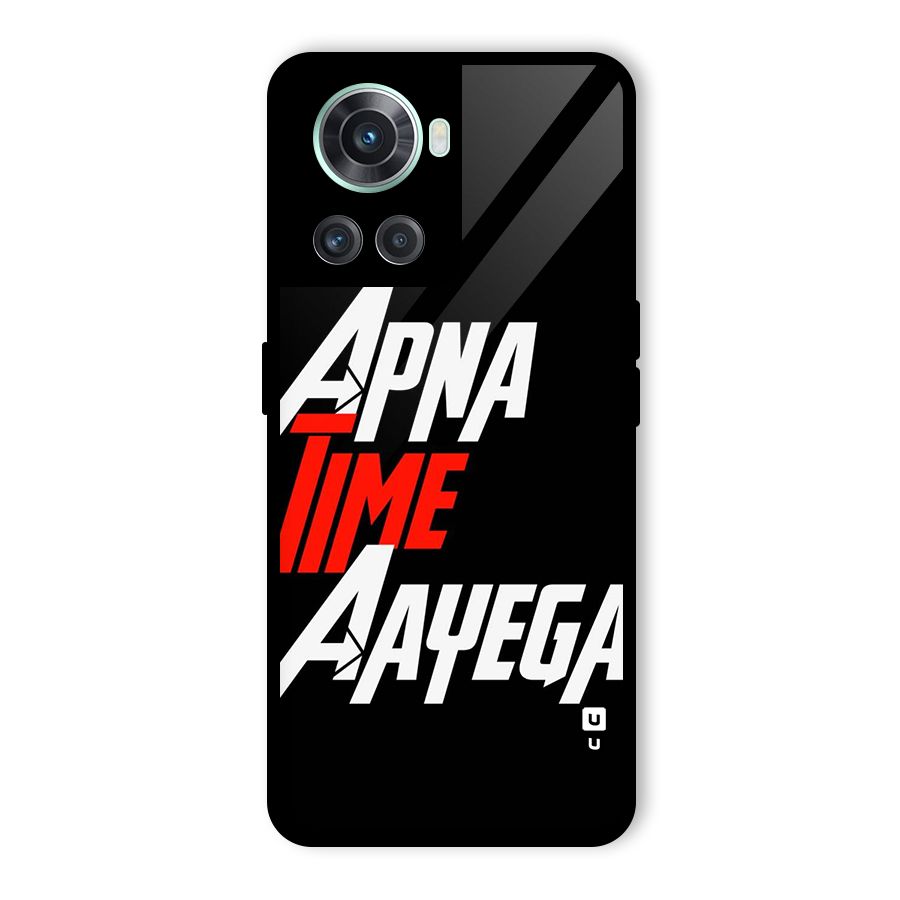 Time Aayega Glass Back Case for OnePlus 10R