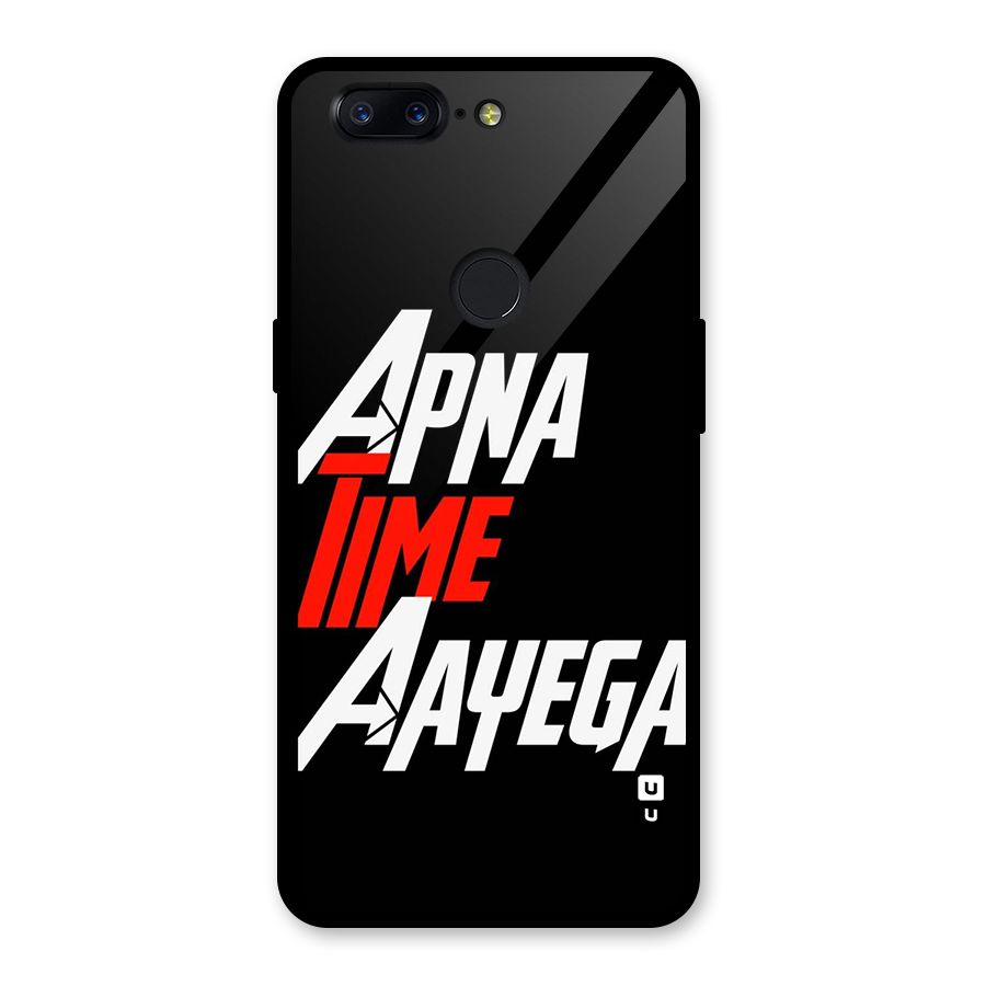 Time Aayega Glass Back Case for OnePlus 5T
