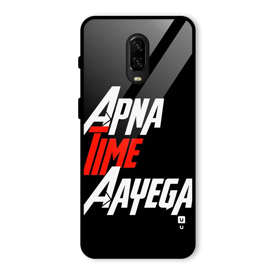 Time Aayega Glass Back Case for OnePlus 6T