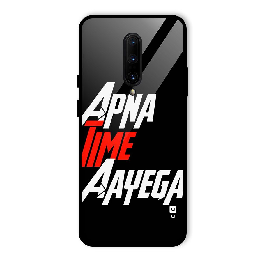 Time Aayega Glass Back Case for OnePlus 7 Pro