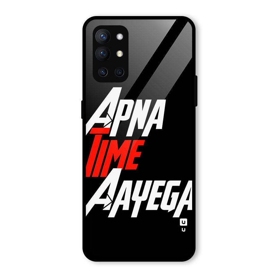 Time Aayega Glass Back Case for OnePlus 9R